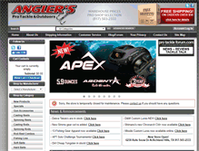 Tablet Screenshot of anglersprotackle.com